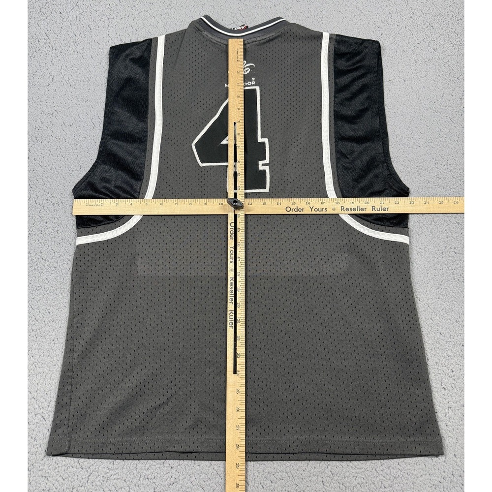 VTG AND1 Tank Top Mens XL Gray Sleeveless Play Hard 4 Mesh Basketball Jersey - Picture 4 of 8